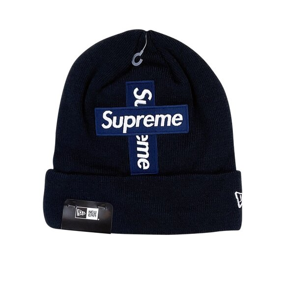Supreme Other - Supreme x New Era FW20 Cross Box Logo Beanie Navy